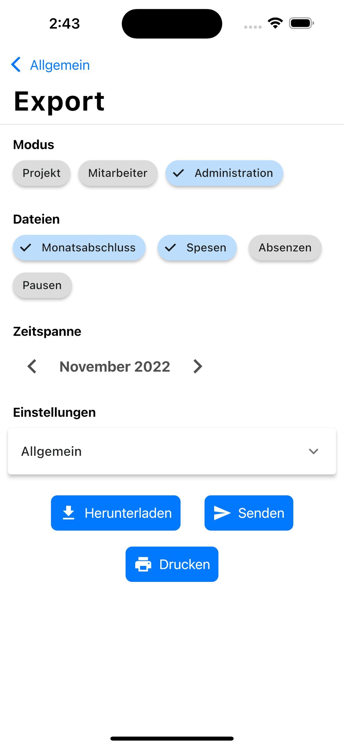 Export Admin