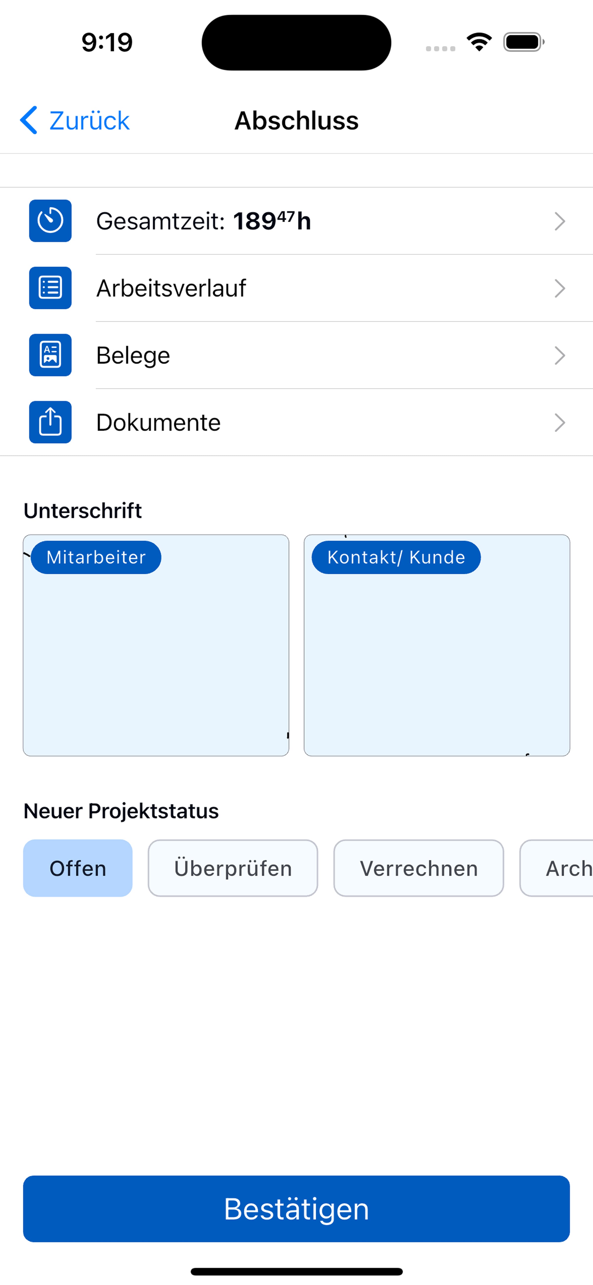Projektabschluss