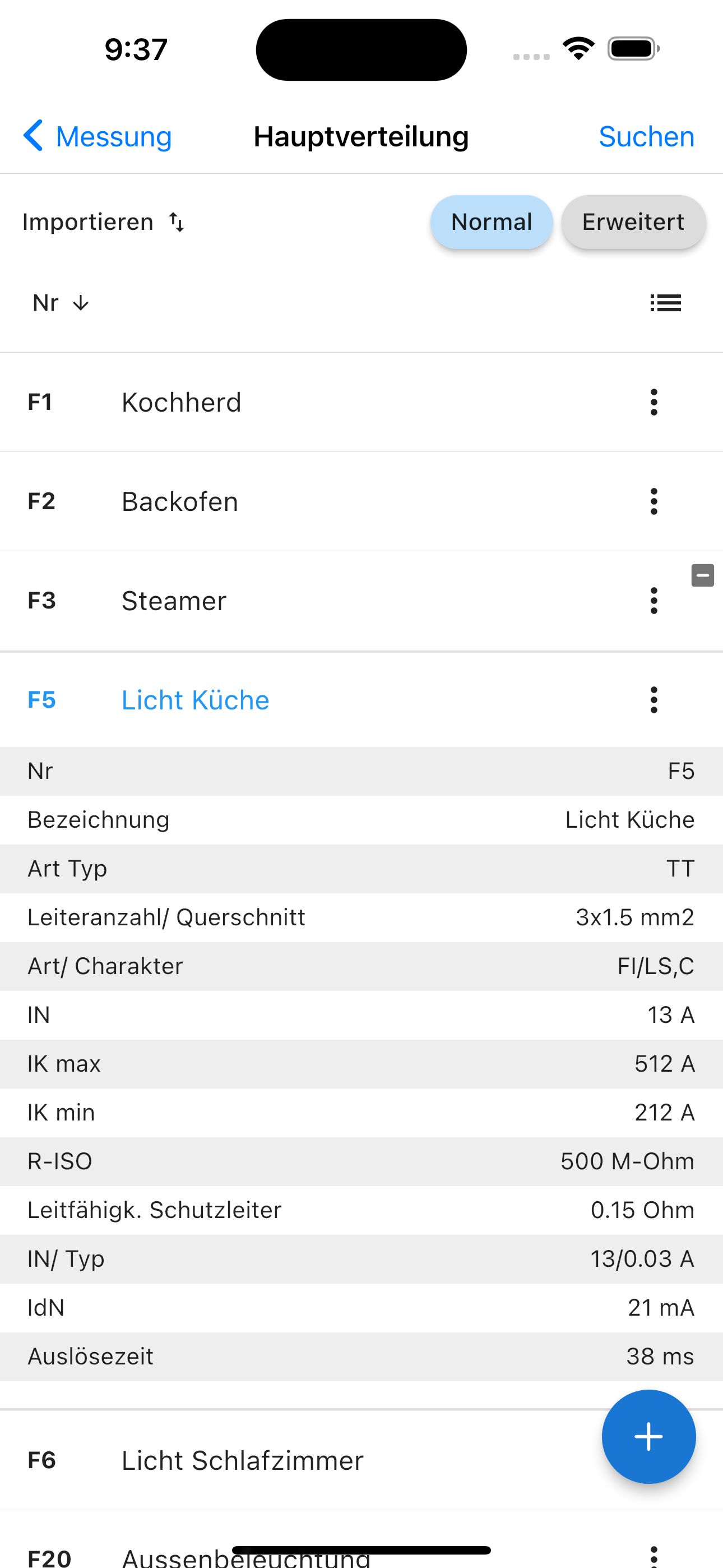 Projekt-Messungen