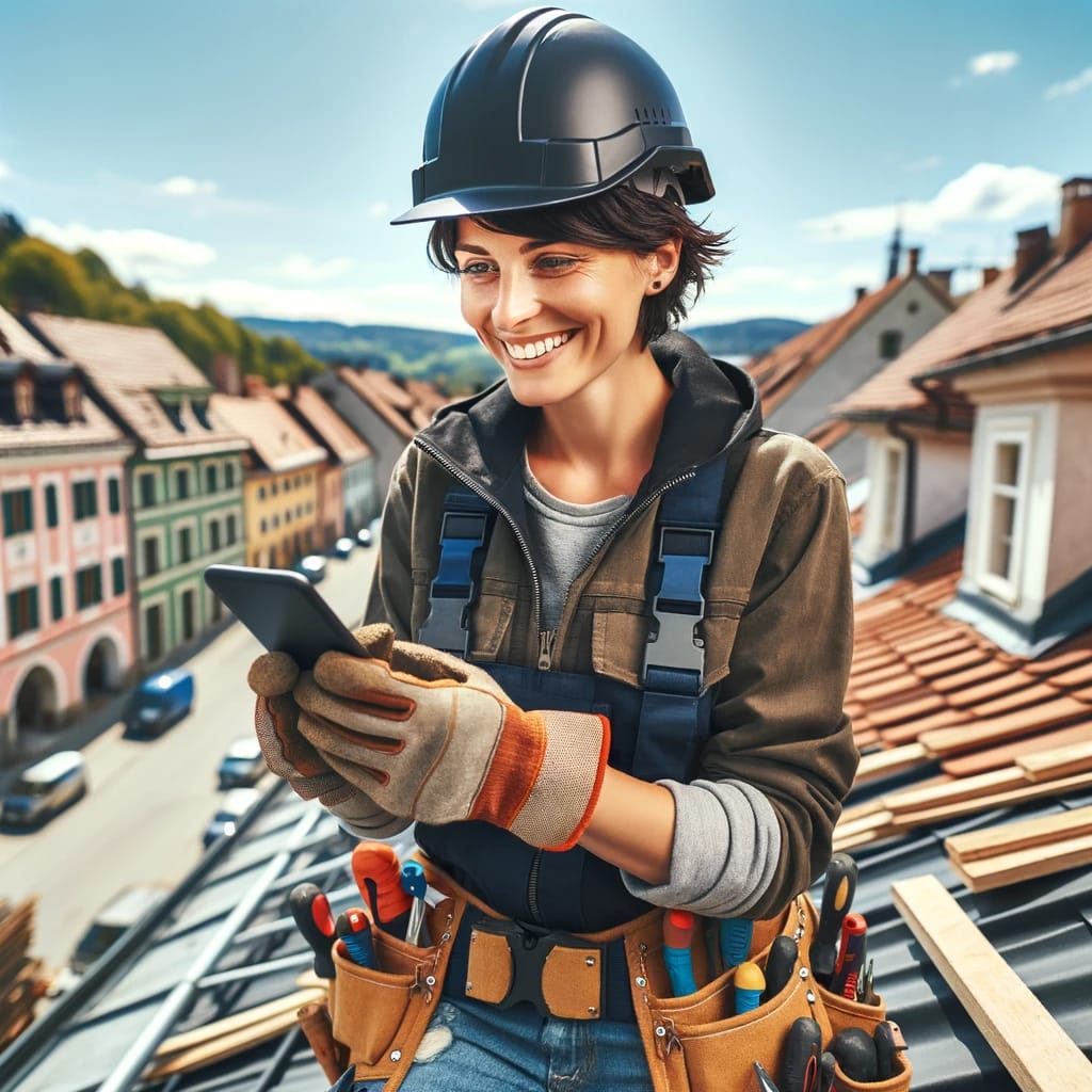 Dachdecker Frau 1